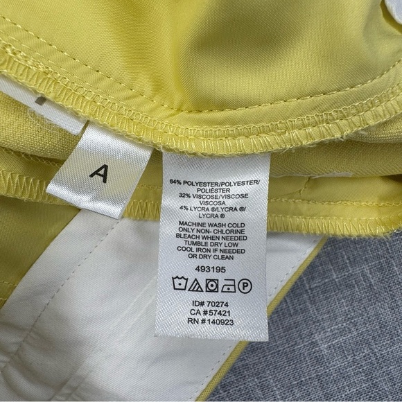 LOFT Marisa Skinny Ankle Dress Pants Buttercream Yellow Size 8 - Picture 12 of 12